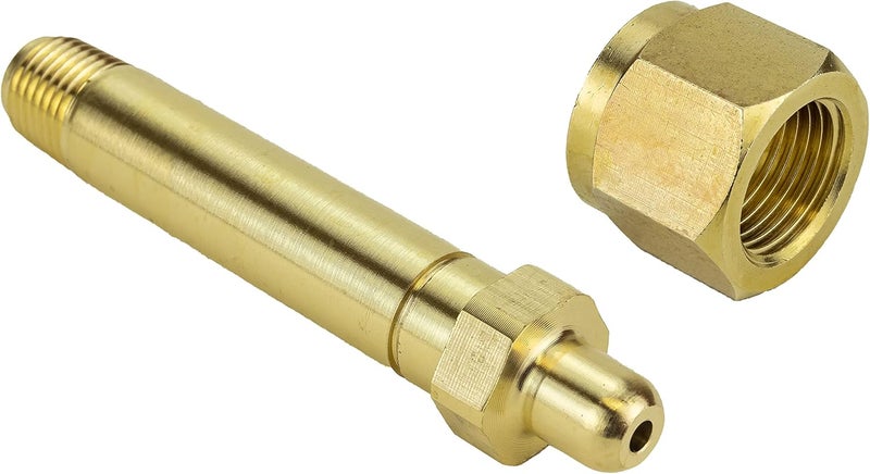 Sa - Nut and Nipple replacement for Nitrous Oxide Regulators CGA-326 - Nipple length: 3-1/2'' - Regulator side thread: 1/4'' NPT - 3000 PSI - Image 1